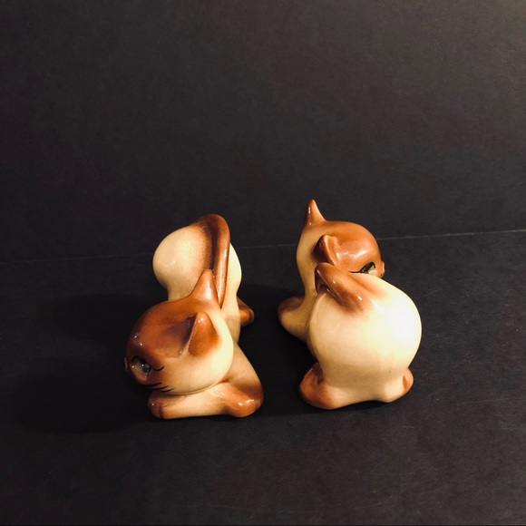 Miniature Twin Brown Siamese Cats for Home Accent - Picture 3 of 7